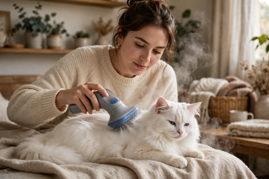 3-in-1 Electric Pet Steam Brush — Grooming Comb with Water Spray
